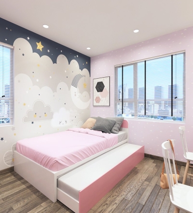 Thiết kế nội thất phòng ngủ hiện đại cho phụ nữ trẻ tại TPHCM